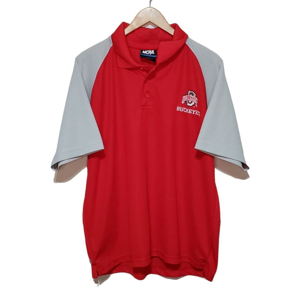 Men's Ohio State NCAA by KA Inc. Polo short sleeve Shirt Medium M